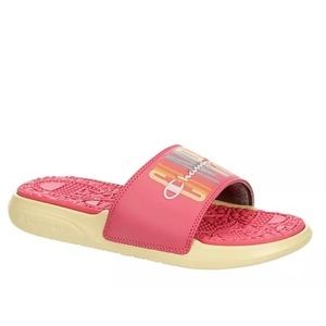 Champion Foundation‎ Women's Slide Sandals Peach Yellow Size 10 Beach Vaca NEW